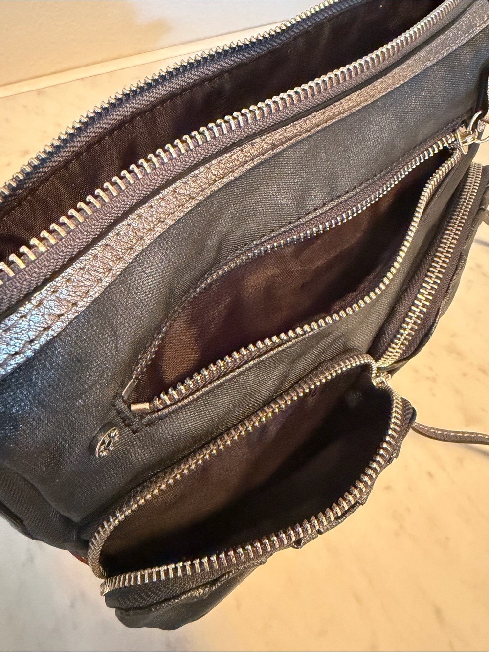 MZ Wallace Bailey Gray/Silver cross body bag - Picture 11 of 13